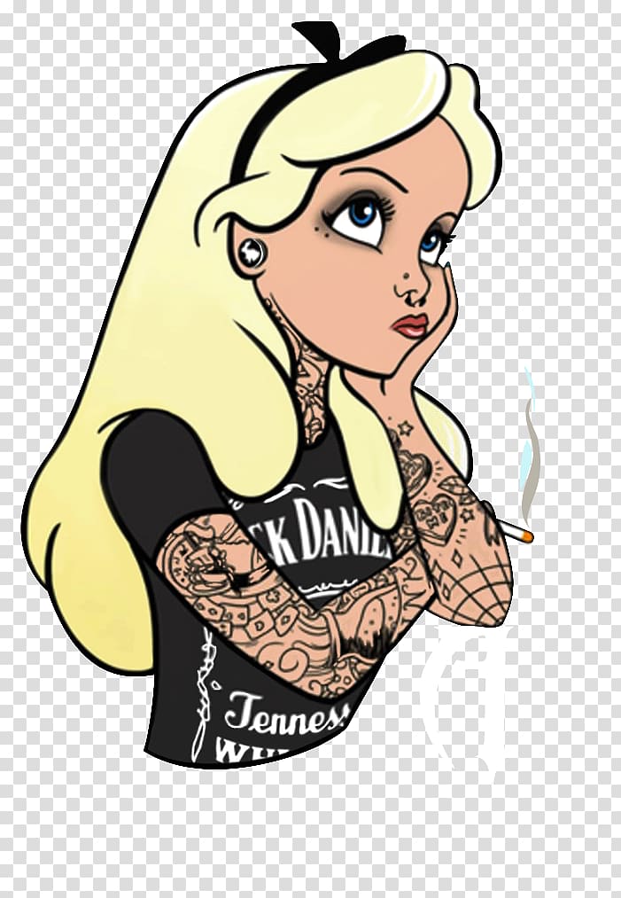 Disney Princess Tattoo Punk Girl Polizei TShirt  myoteescom