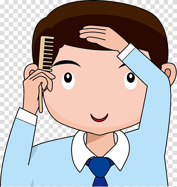 combing hair clip art