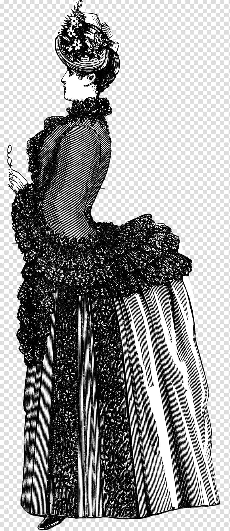 Dress Vintage clothing Victorian fashion, dress transparent background PNG clipart