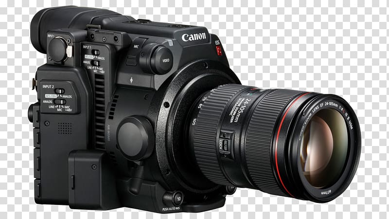 Canon EF lens mount Canon Cinema EOS C200 Canon EF 24–105mm lens Canon EOS C200, camera 4k transparent background PNG clipart
