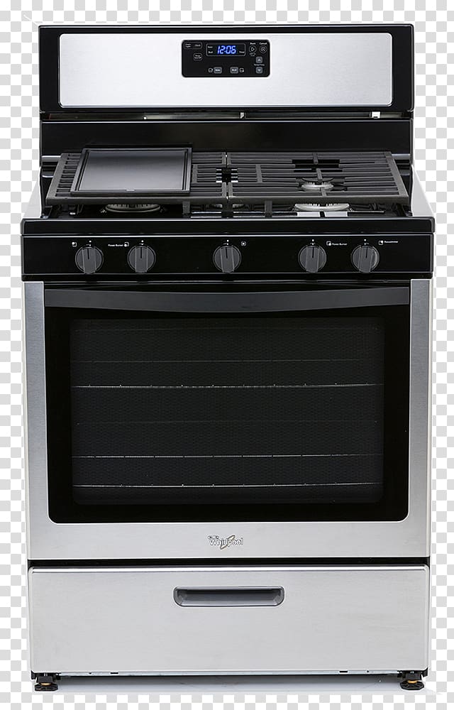 Gas stove Cooking Ranges Whirlpool Corporation Electric stove Stainless steel, stove transparent background PNG clipart