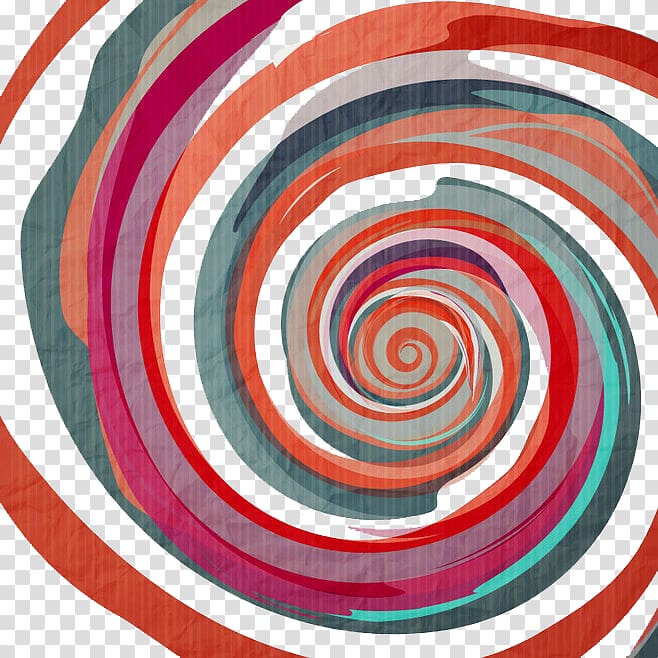 Spiral Euclidean Graffiti, Color swirls transparent background PNG clipart