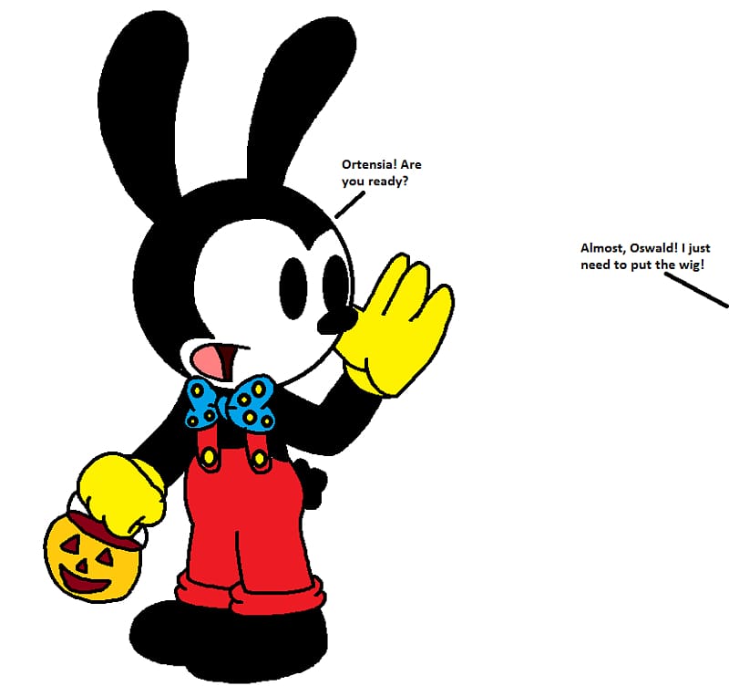 Oswald the Lucky Rabbit Mickey Mouse Pluto Halloween , Halloween Cartoons transparent background PNG clipart