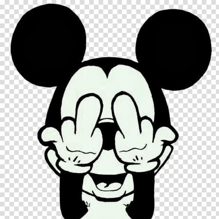Mickey Mouse The finger Middle finger Minnie Mouse, mickey mouse transparent background PNG clipart