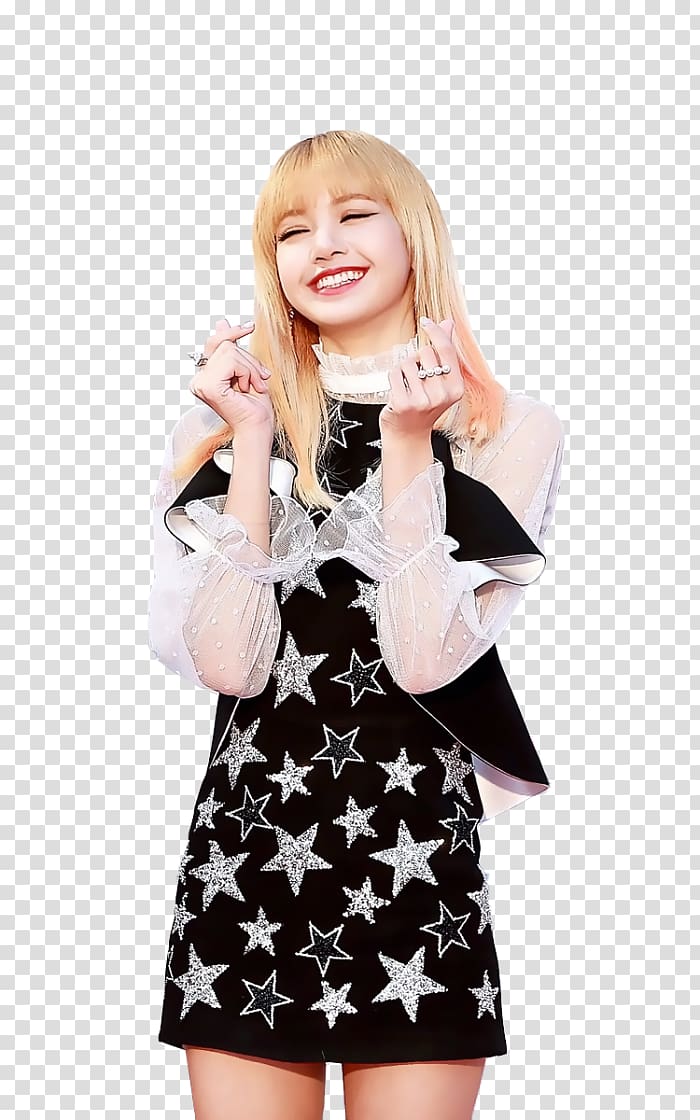 black and white dress, Lisa BLACKPINK Square Two K-pop BTS, kpop transparent background PNG clipart