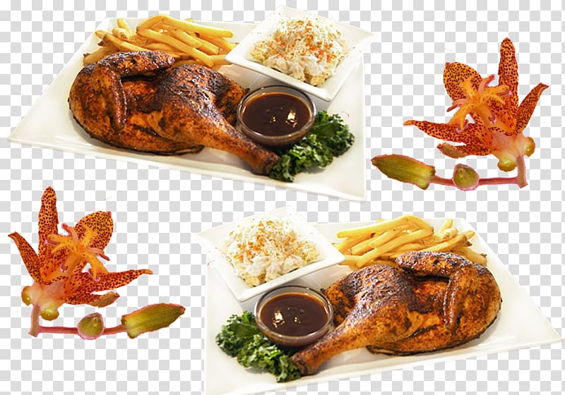 Tandoori chicken Crispy fried chicken Potato wedges, Spicy fried chicken dinner transparent background PNG clipart