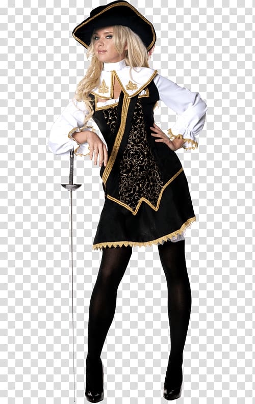 Costume party Musketeer Woman Clothing, woman transparent background PNG clipart
