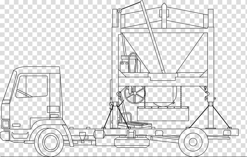 Flatbed truck Transport Semi-trailer truck Cement Mixers, truck transparent background PNG clipart