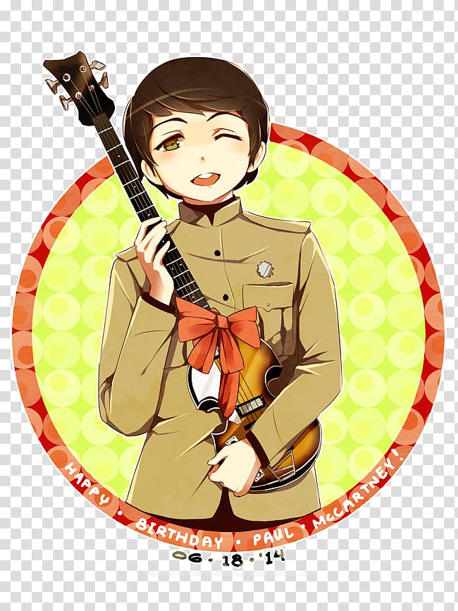 Anime Chibi The Beatles Fan art Illustration, Paul McCartney transparent background PNG clipart