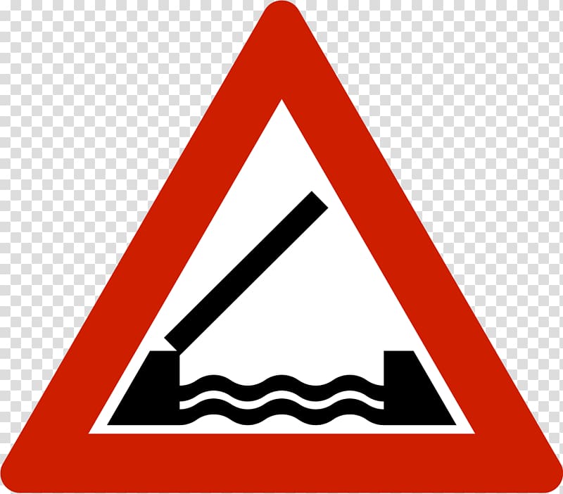 Swing bridge Road Traffic sign Warning sign, movable transparent background PNG clipart
