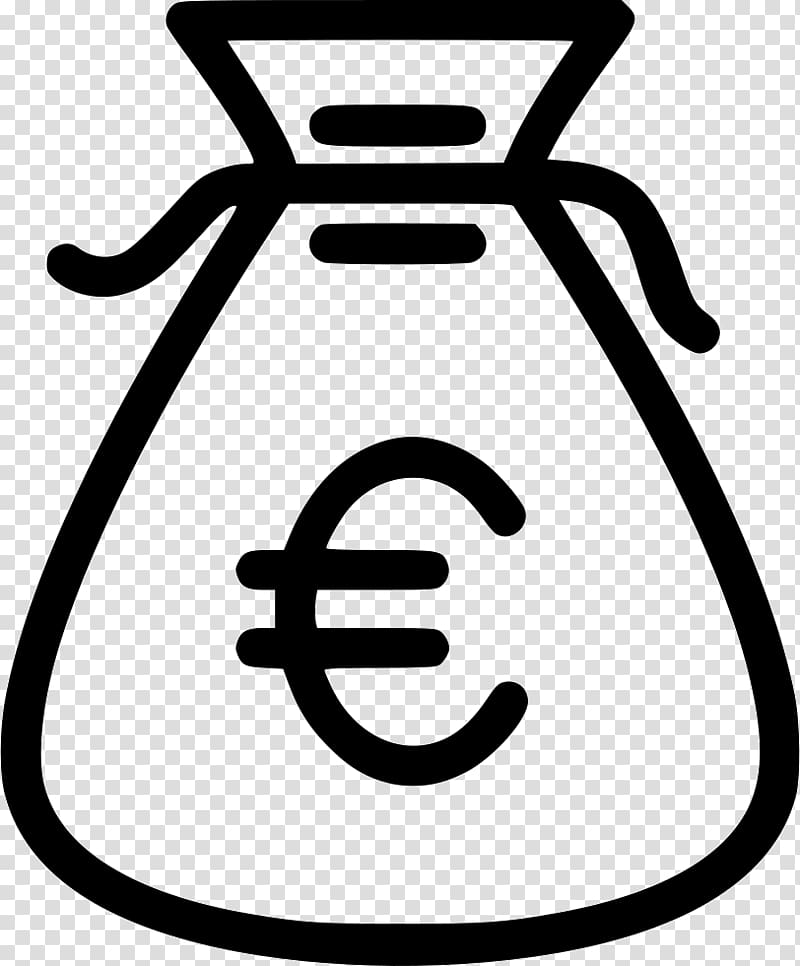Money bag Euro Bank Currency, save cash transparent background PNG clipart