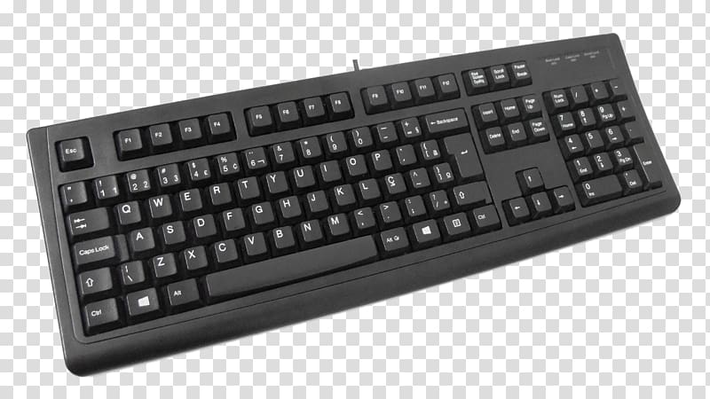Computer keyboard Computer mouse Corsair Gaming STRAFE Cherry Gaming keypad, teclado transparent background PNG clipart