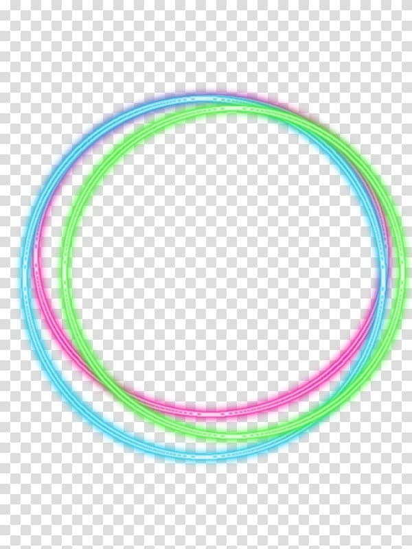 round green, blue, and pink illustration, Light Disk Scape, NEON transparent background PNG clipart