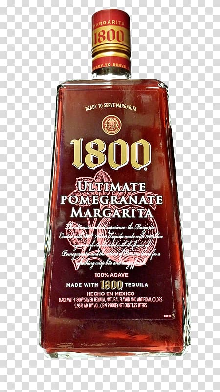 Liqueur Margarita 1800 Tequila Liquor, fresh pomegranate transparent background PNG clipart