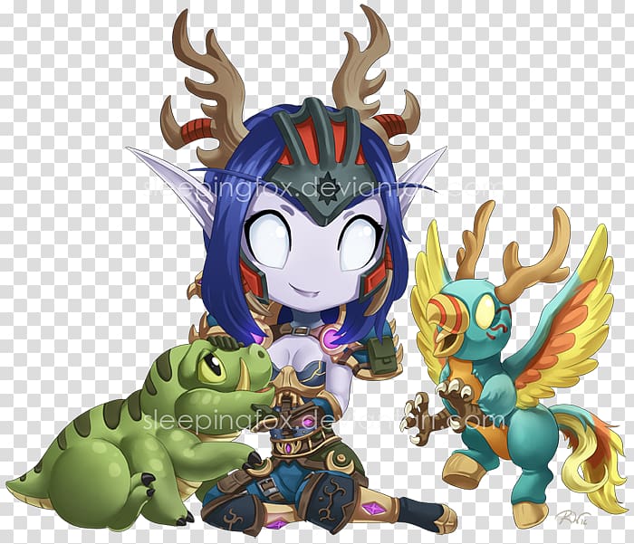 World of Warcraft: Wrath of the Lich King Drawing Malfurion Stormrage Tyrande Whisperwind Fan art, Fox sleeping transparent background PNG clipart