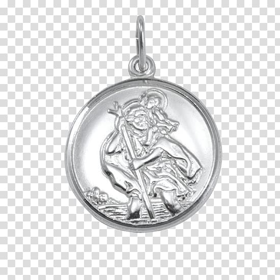 Locket Medal Earring Charms & Pendants Silver, st christopher transparent background PNG clipart