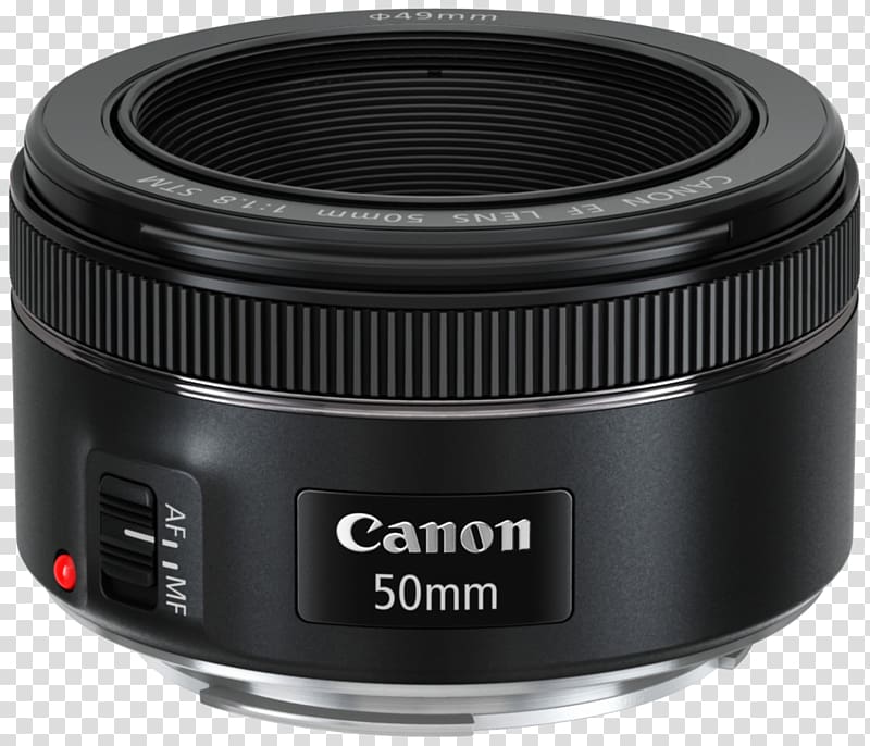 Canon EF 50mm lens Canon EF lens mount Nikon AF Nikkor 50 mm f/1.8D Canon EOS, camera lens transparent background PNG clipart