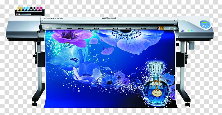 Wide-format printer Roland Corporation Printing Dye-sublimation printer, printer transparent background PNG clipart