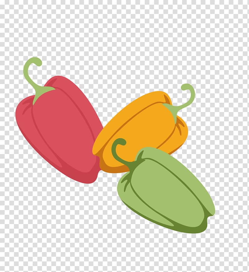 Bell pepper Flat design Black pepper, Flat pepper material transparent background PNG clipart