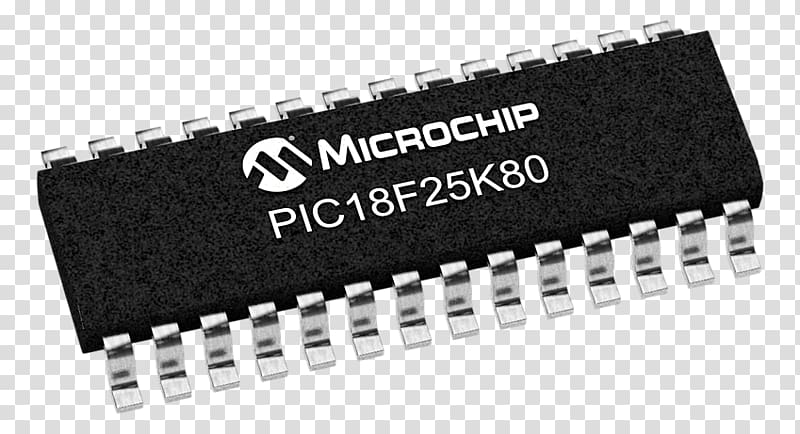PIC microcontroller 16F877 8-bit Electronics, microcontroller transparent background PNG clipart