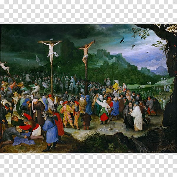 The Three Crosses Crucifixion of Jesus Painting Raising of the Cross, painting transparent background PNG clipart