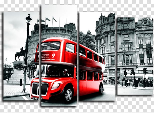 London Red Bus Gifts and Souvenirs Printing Poster, bus transparent background PNG clipart