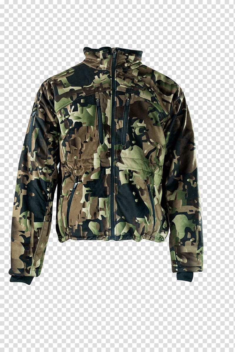 Military camouflage Flight jacket Military uniform Zipper, jacket transparent background PNG clipart