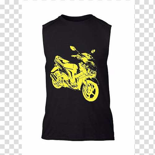 T-shirt Sleeveless shirt Outerwear Font, yamaha mio transparent background PNG clipart