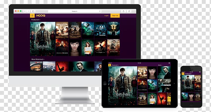 HOOQ Streaming media Television Video on demand Handheld Devices, tv shows transparent background PNG clipart