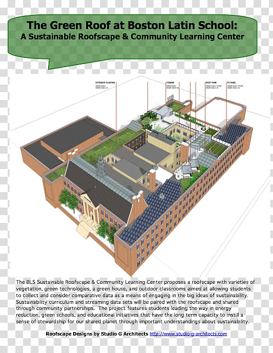 Green roof Boston Latin School Classroom, school transparent background PNG clipart