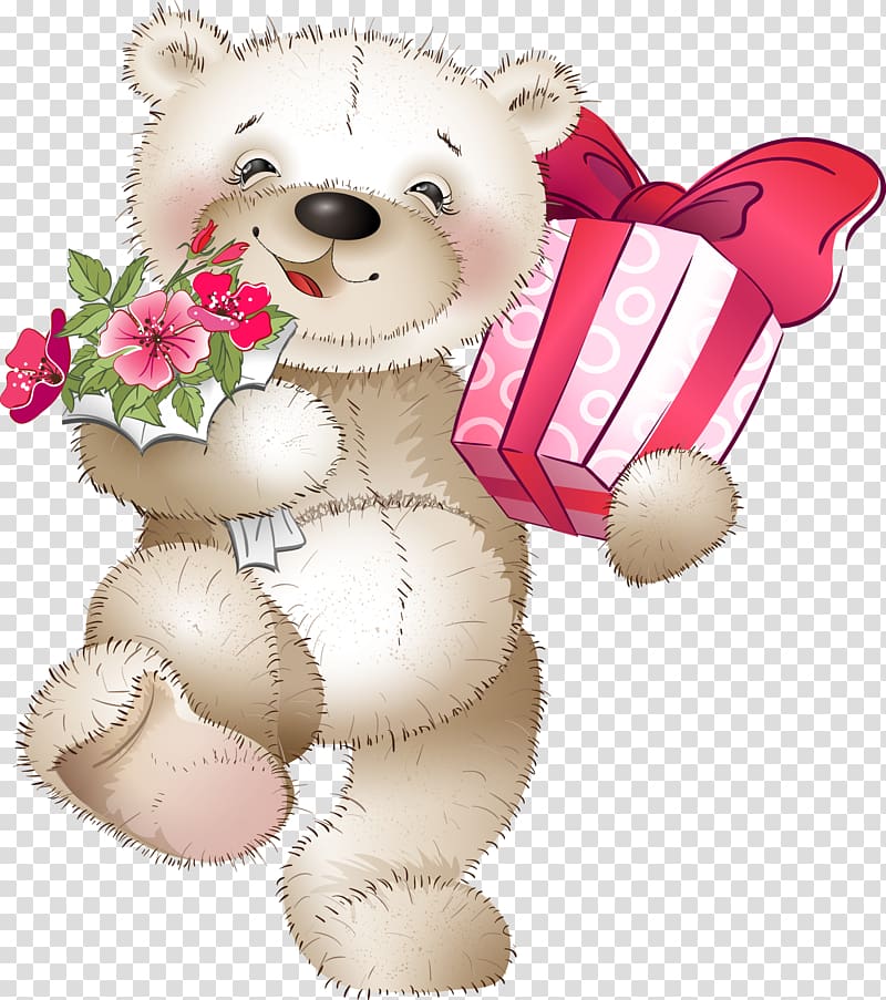 brown bear illustration, Birthday Holiday Animation Greeting card, Bear transparent background PNG clipart