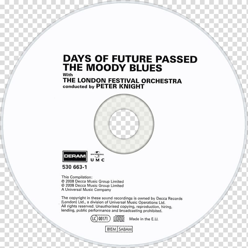 Compact disc Days of Future Passed The Moody Blues Every Good Boy Deserves Favour Music, Days Of Future Future transparent background PNG clipart