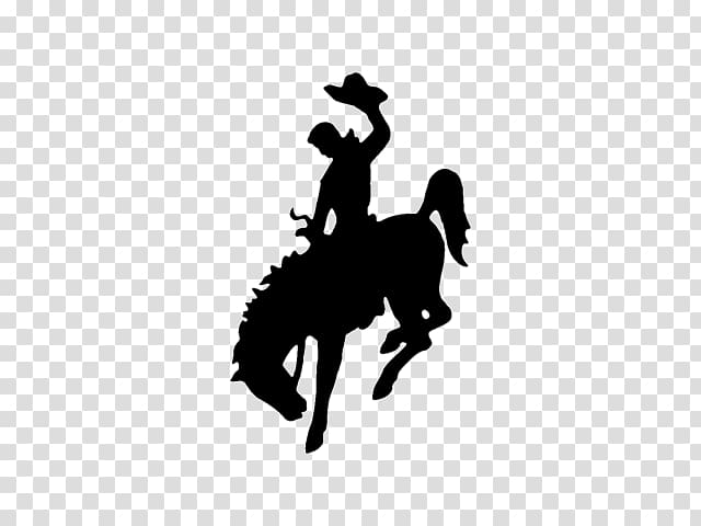 man riding horse illustration, Wyoming Horse Bronc riding Bucking , Cowboy Logo transparent background PNG clipart