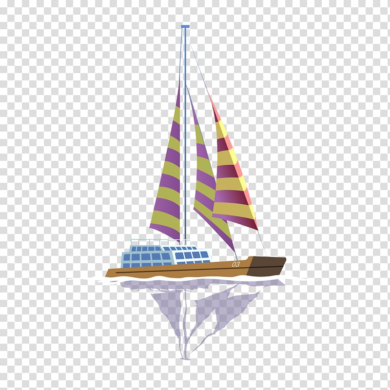 Sail Poster Boat, Hand-painted boat transparent background PNG clipart