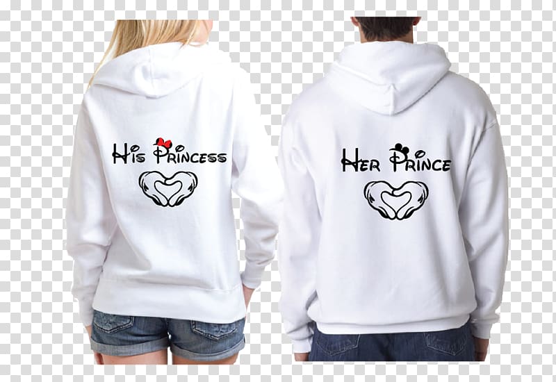 Hoodie T-shirt Mickey Mouse Minnie Mouse Princess, heart-shaped bride and groom wedding shoots transparent background PNG clipart