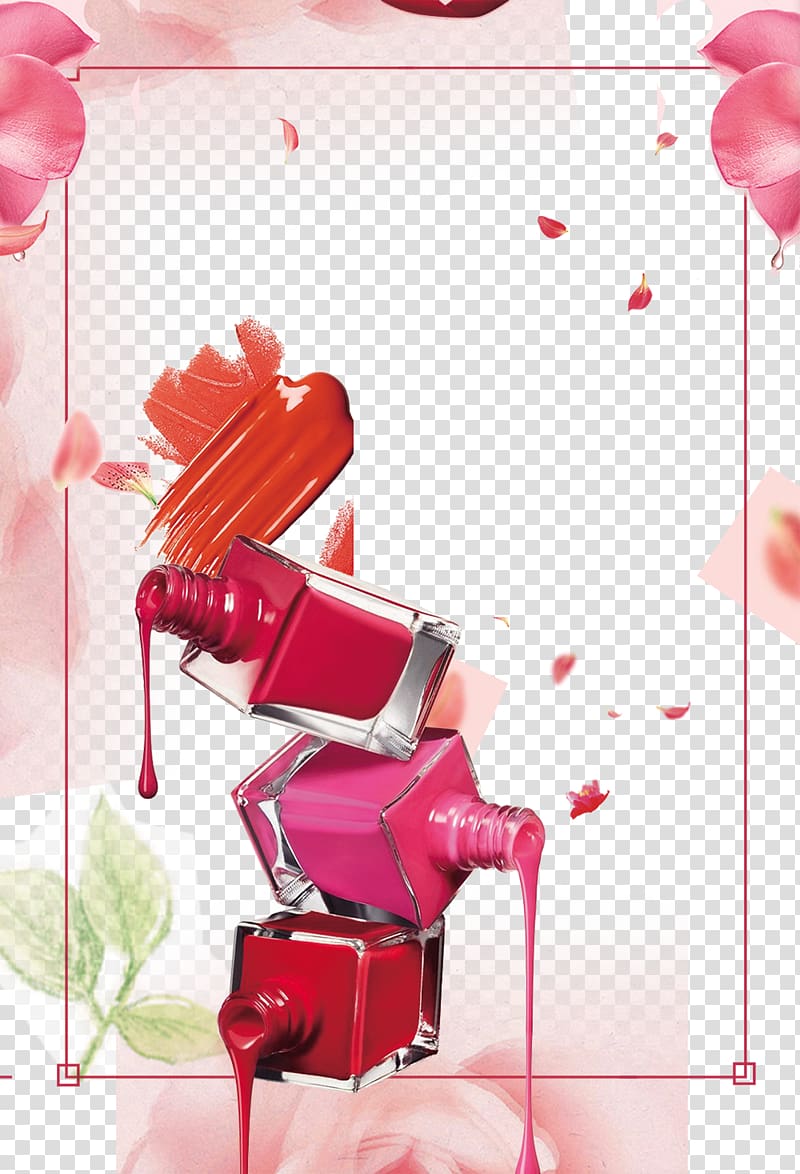 of nail polish bottles, Nail polish Nail art Gel nails , Fashion flower Manicure shading beauty transparent background PNG clipart