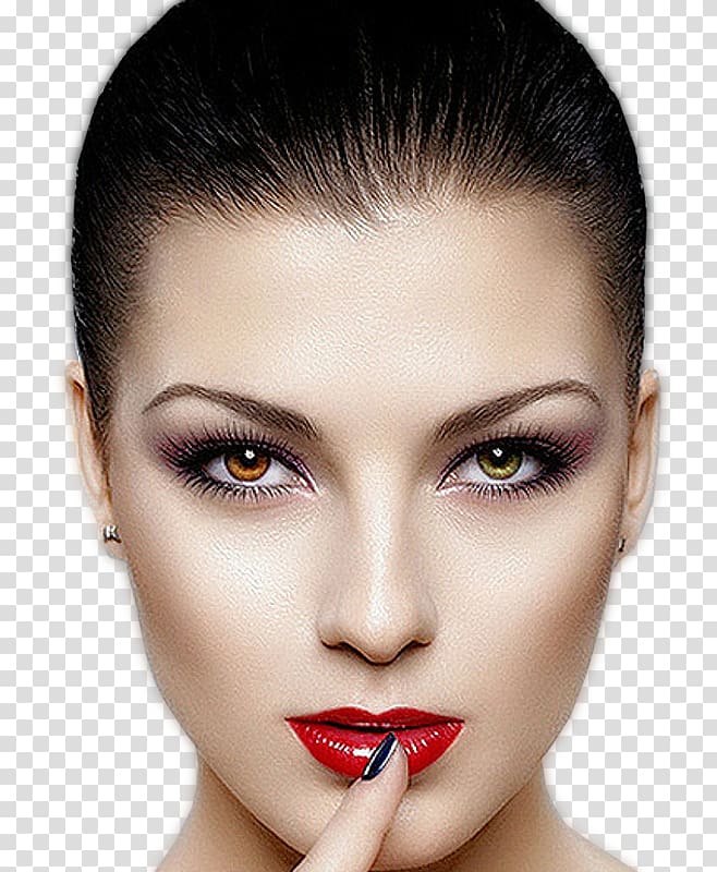 woman's face, Eyelash extensions Lip Beauty Model Cosmetics, model transparent background PNG clipart