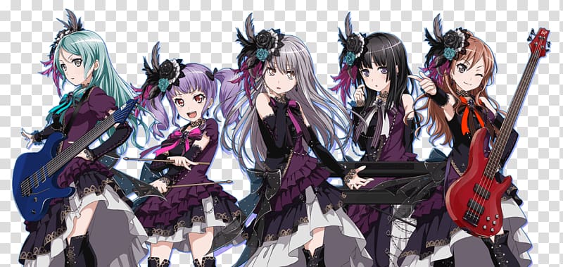 BanG Dream! Girls Band Party! All-female band Roselia Anime, Roselia,  fictional Character, chara, figurine png