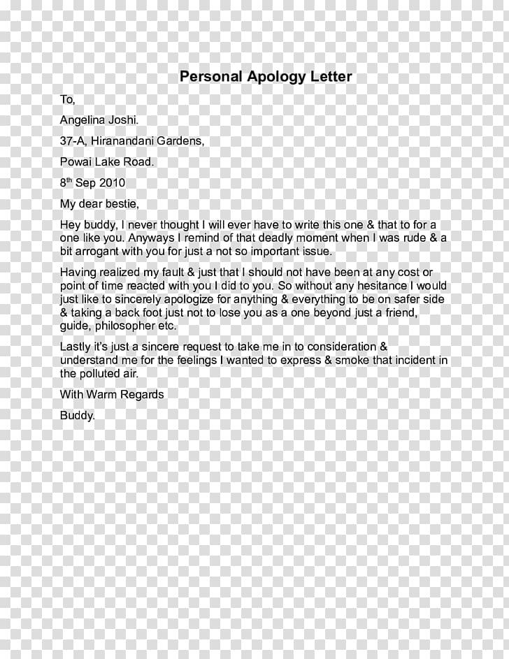 Letter Writing Template Language Information, Apologies transparent background PNG clipart