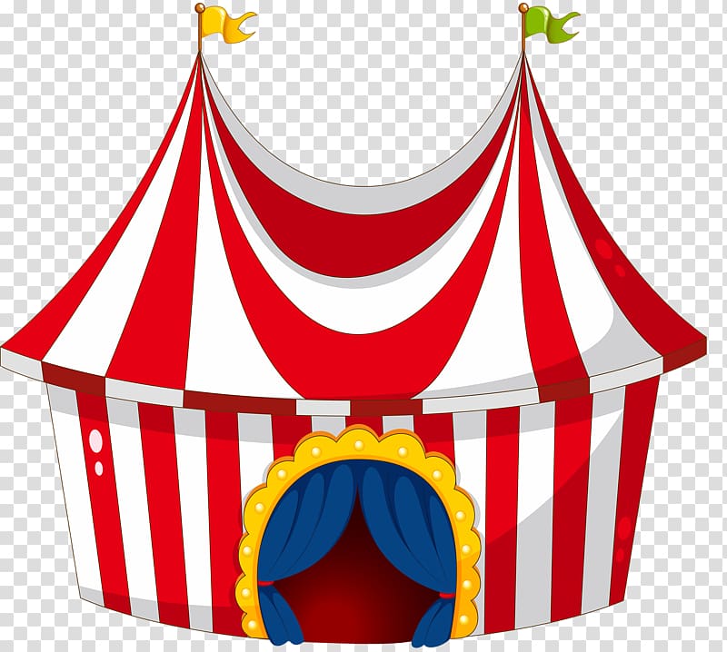 red and white tent illustration, Clown Carnival Illustration, Circus tent transparent background PNG clipart