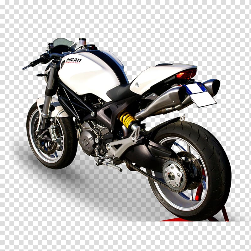 Exhaust system Ducati Monster 696 Motorcycle Ducati Monster 1100 Evo, motorcycle transparent background PNG clipart