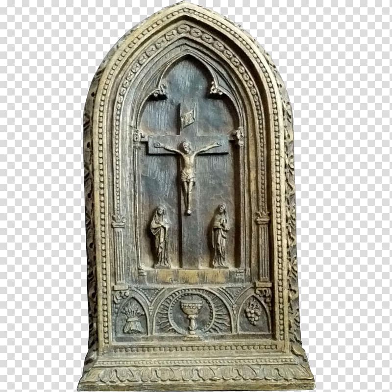 Memento mori Ossuary Gothic architecture Death Statue, stone arch transparent background PNG clipart