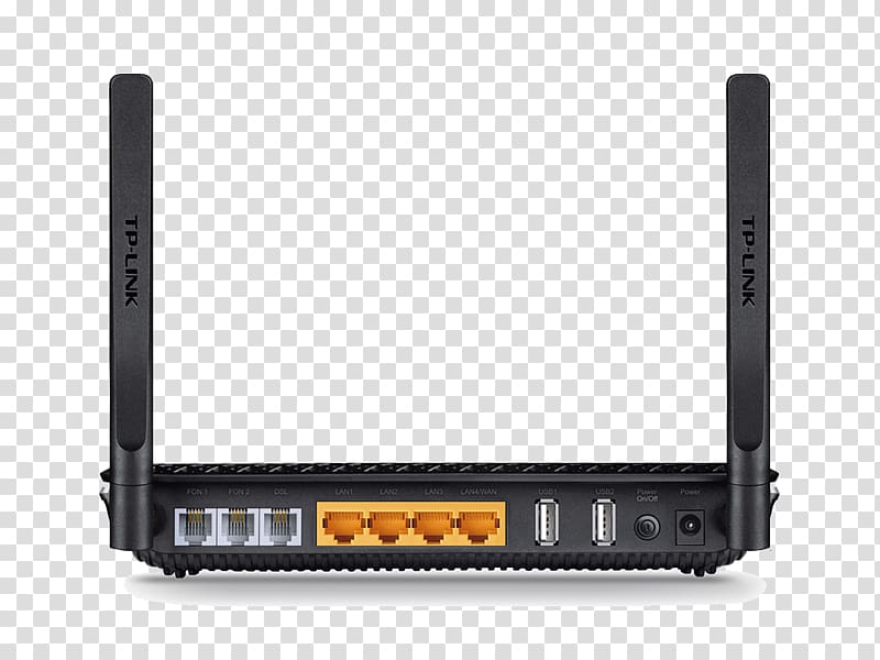 Gigabit Ethernet DSL modem IEEE 802.11 Router, Tplink transparent background PNG clipart