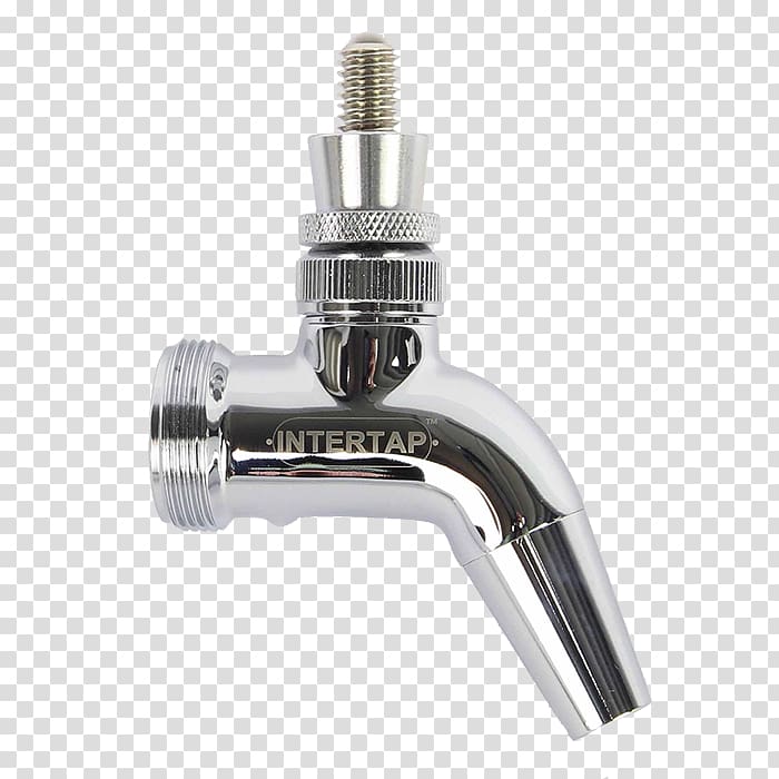 Beer tap Kegerator, chromium plated transparent background PNG clipart