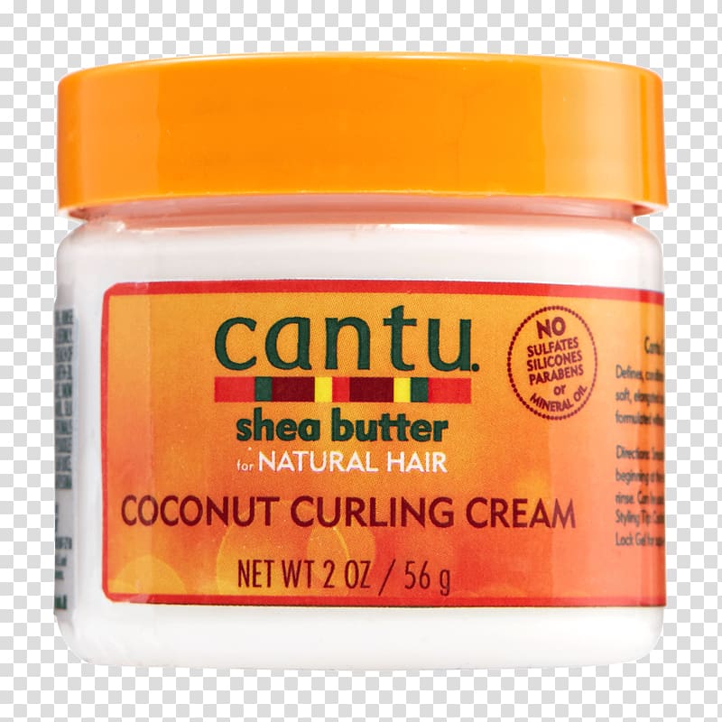 Cantu Shea Butter for Natural Hair Coconut Curling Cream Hair Care Cantu Shea Butter Leave-In Conditioning Repair Cream, hair transparent background PNG clipart