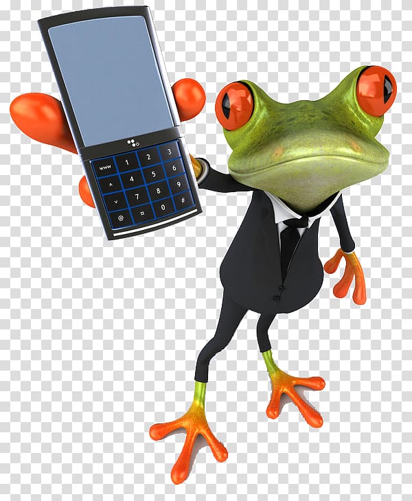 Frog , Show phone 3D frog transparent background PNG clipart