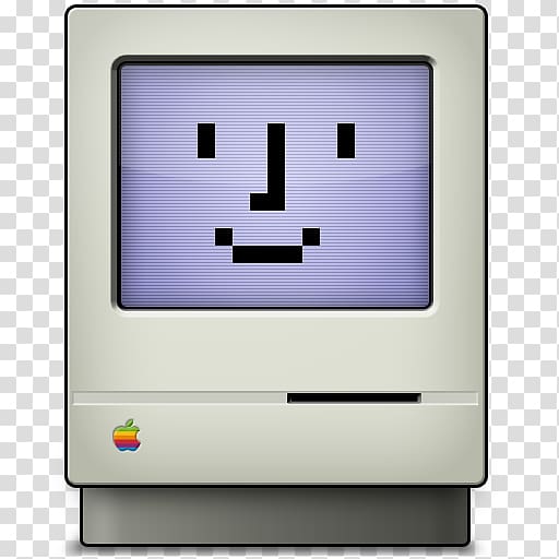 white Apple monitor, Macintosh operating systems Apple II Computer Icons, Happy Mac Icon transparent background PNG clipart