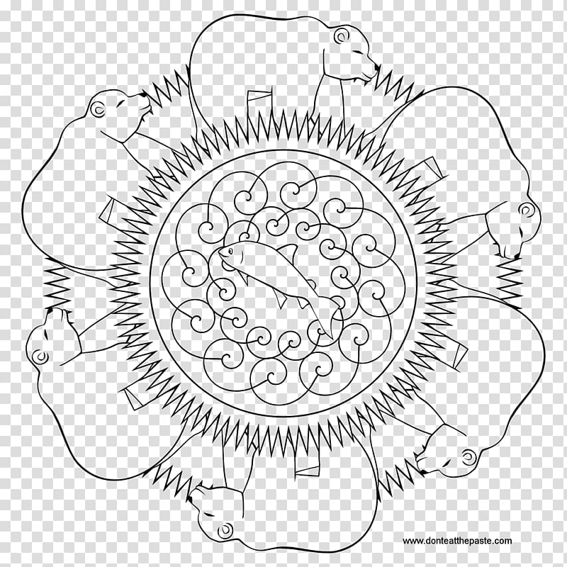 Coloring Book Animal Mandala Child, child transparent background PNG clipart