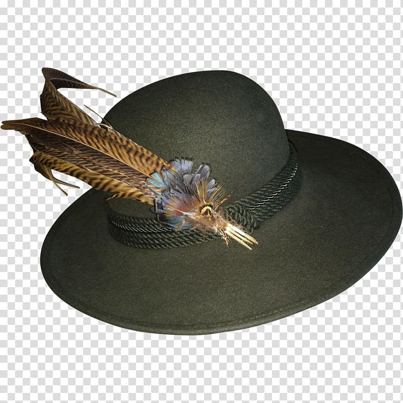 Tyrolean hat Felt Vintage clothing Loden cape, Hat transparent background PNG clipart