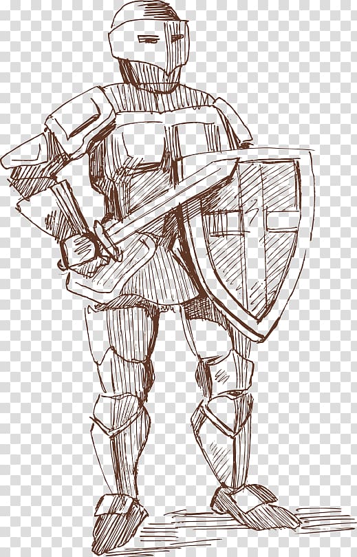 Knight Euclidean Illustration, Armored warrior transparent background PNG clipart
